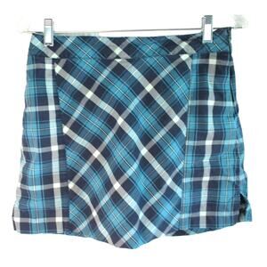 Lady Hagen Golf Women's Blue Plaid Stretch Side Zip Skort Size 4